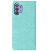 Wallet Cases Hoesje voor Samsung Galaxy A32 5G Turquoise