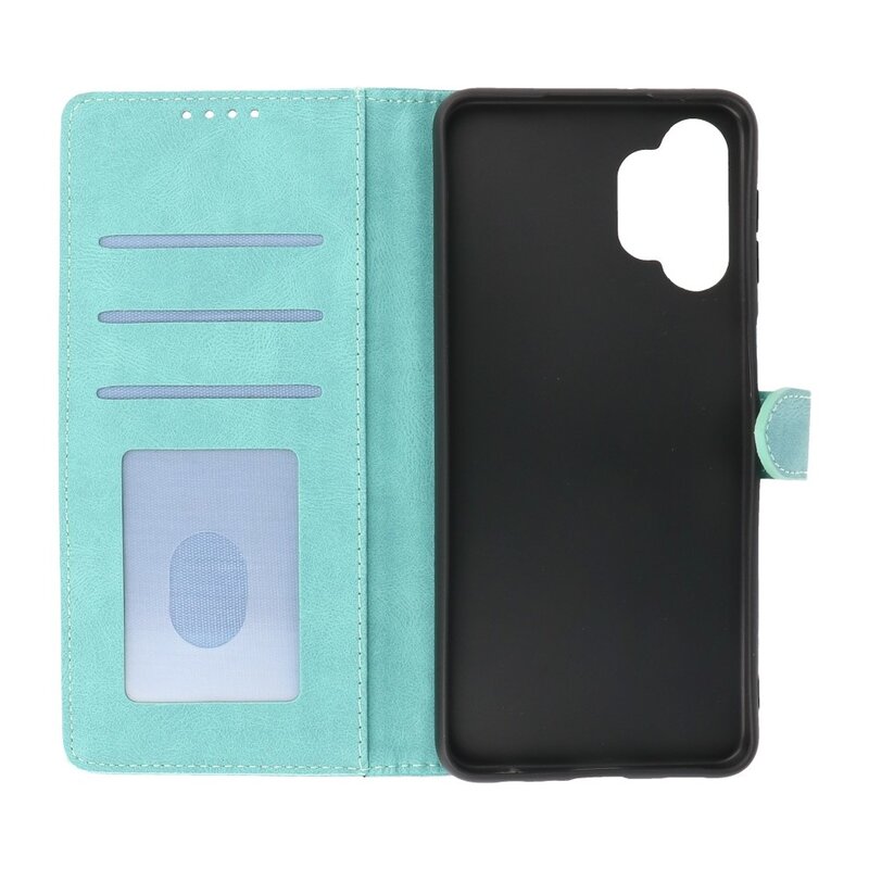 Wallet Cases Hoesje voor Samsung Galaxy A32 5G Turquoise