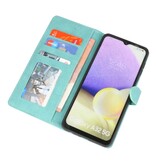 Wallet Cases Hoesje voor Samsung Galaxy A32 5G Turquoise