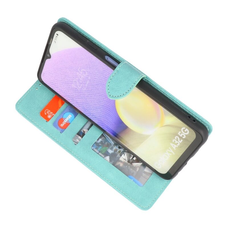 Wallet Cases Hoesje voor Samsung Galaxy A32 5G Turquoise