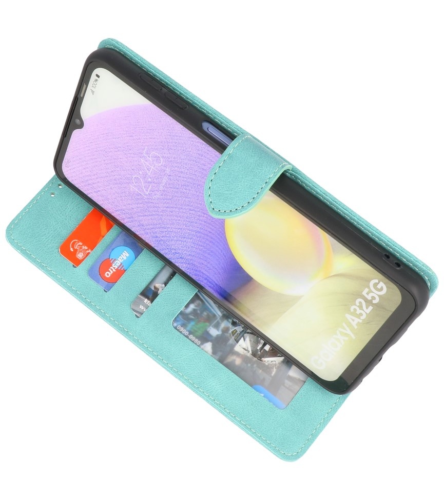 Etui portefeuille pour Samsung Galaxy A32 5G Turquoise