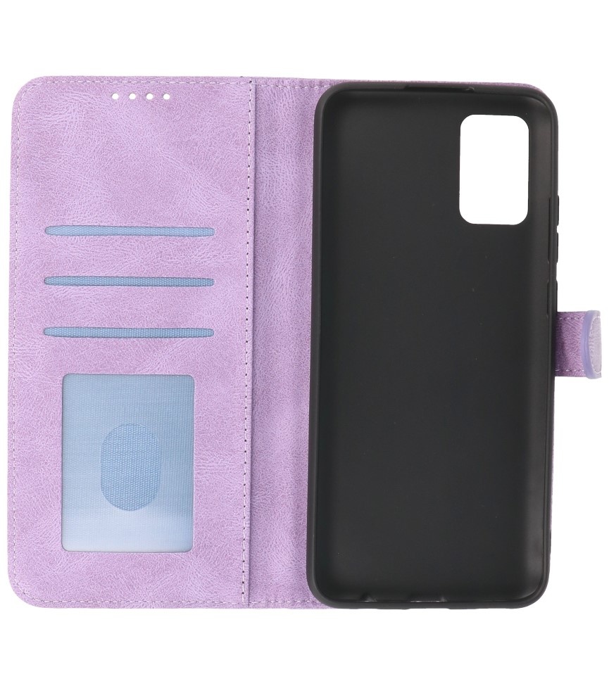 Wallet Cases Hülle für Samsung Galaxy A02s Lila