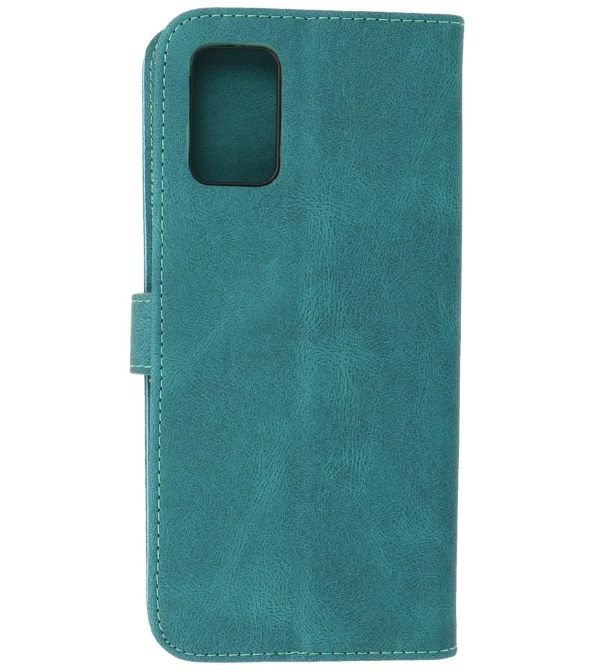 Estuche tipo billetera para Samsung Galaxy A02s verde oscuro