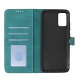 Estuche tipo billetera para Samsung Galaxy A02s verde oscuro