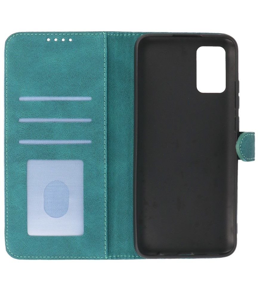 Wallet Cases Hülle für Samsung Galaxy A02s Dunkelgrün