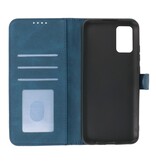 Estuche tipo billetera para Samsung Galaxy A02s Azul