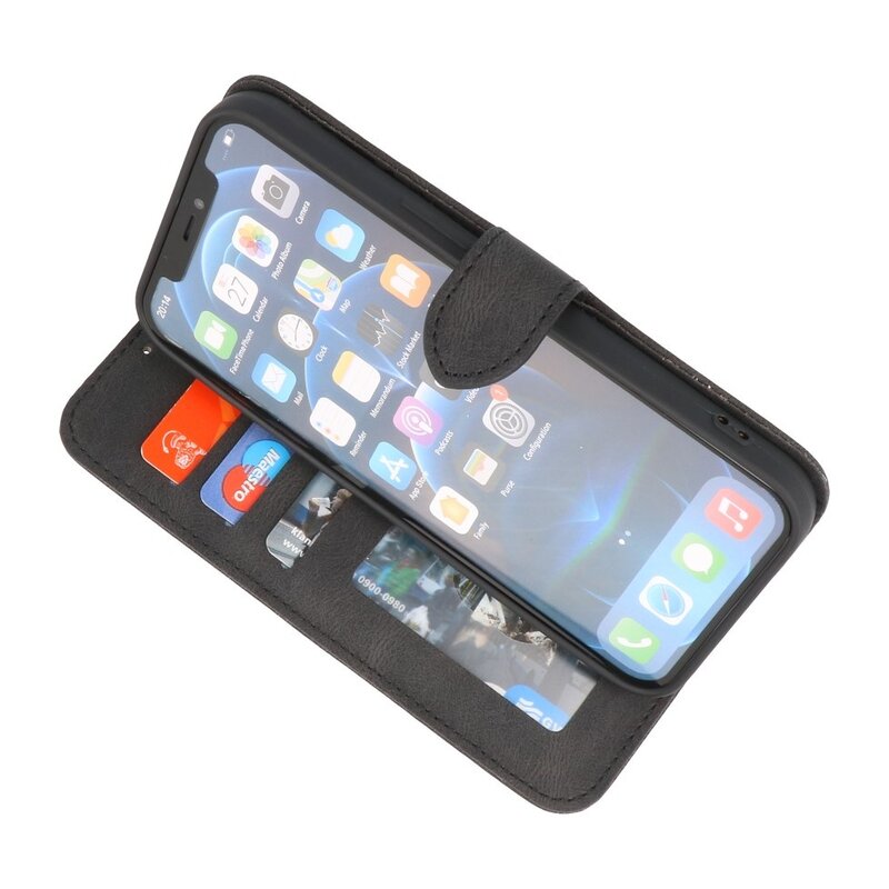 Wallet Cases Hülle für iPhone 13 Schwarz