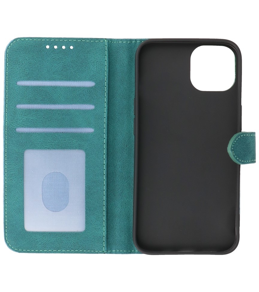 Wallet Cases Hülle für iPhone 13 Dunkelgrün