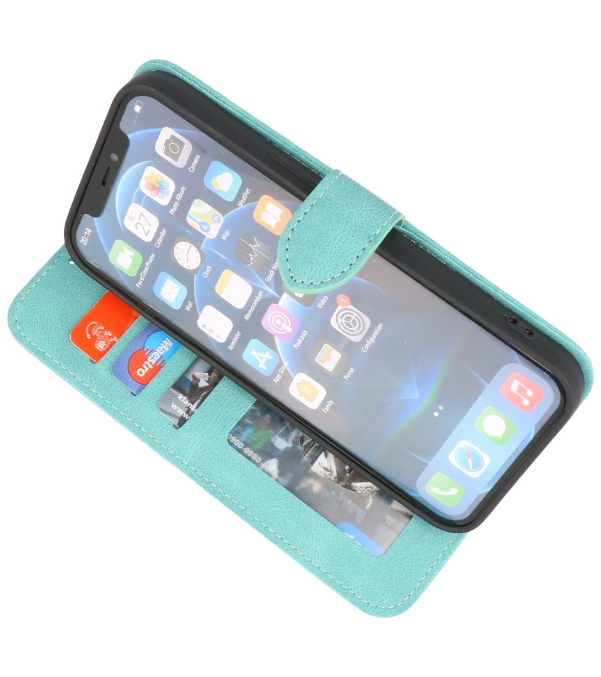 Wallet Cases Hoesje voor iPhone 13 Turquoise