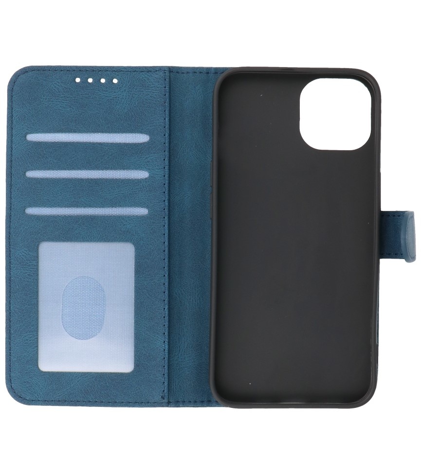 Wallet Cases Hoesje voor iPhone 13 Mini Blauw