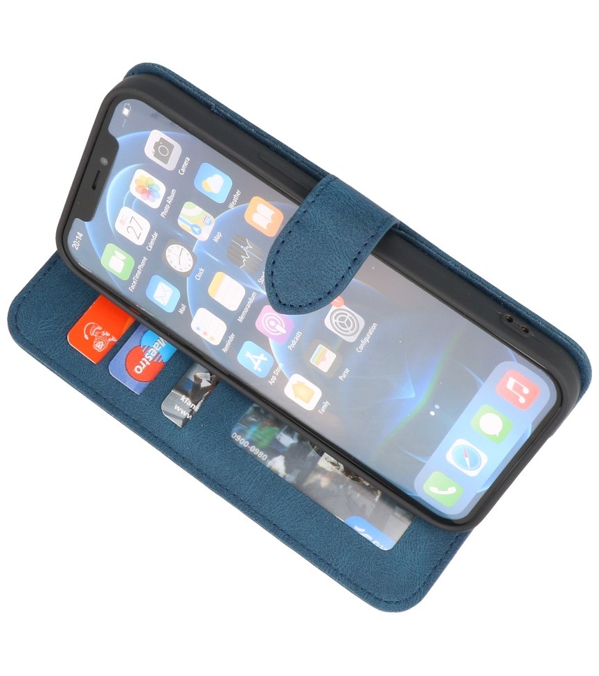 Wallet Cases Hoesje voor iPhone 13 Mini Blauw