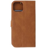 Wallet Cases Hülle für iPhone 13 Mini Braun