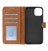 Wallet Cases Hoesje voor iPhone 13 Mini Bruin