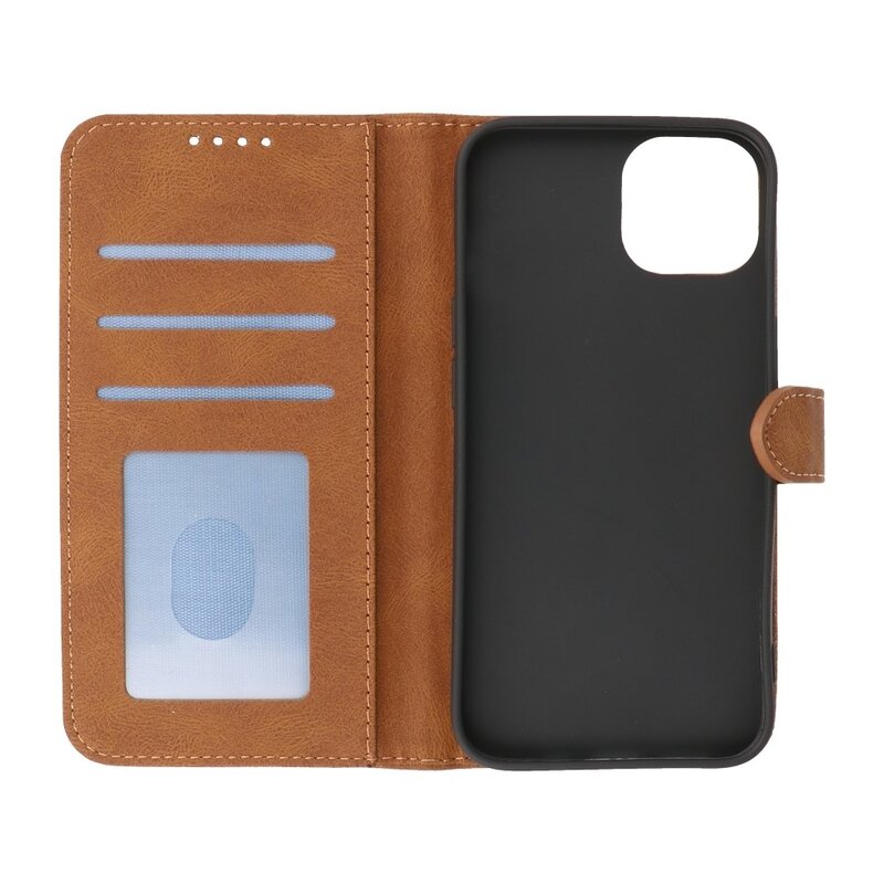 Custodia a portafoglio Custodia per iPhone 13 Mini marrone