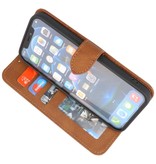 Wallet Cases Hoesje voor iPhone 13 Mini Bruin