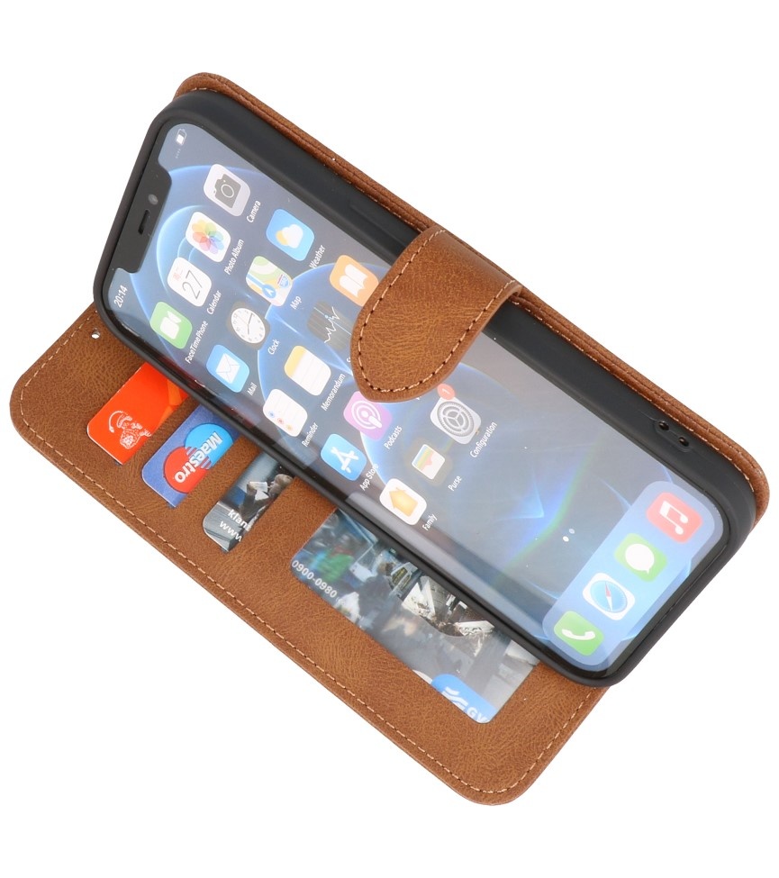 Custodia a portafoglio Custodia per iPhone 13 Mini marrone