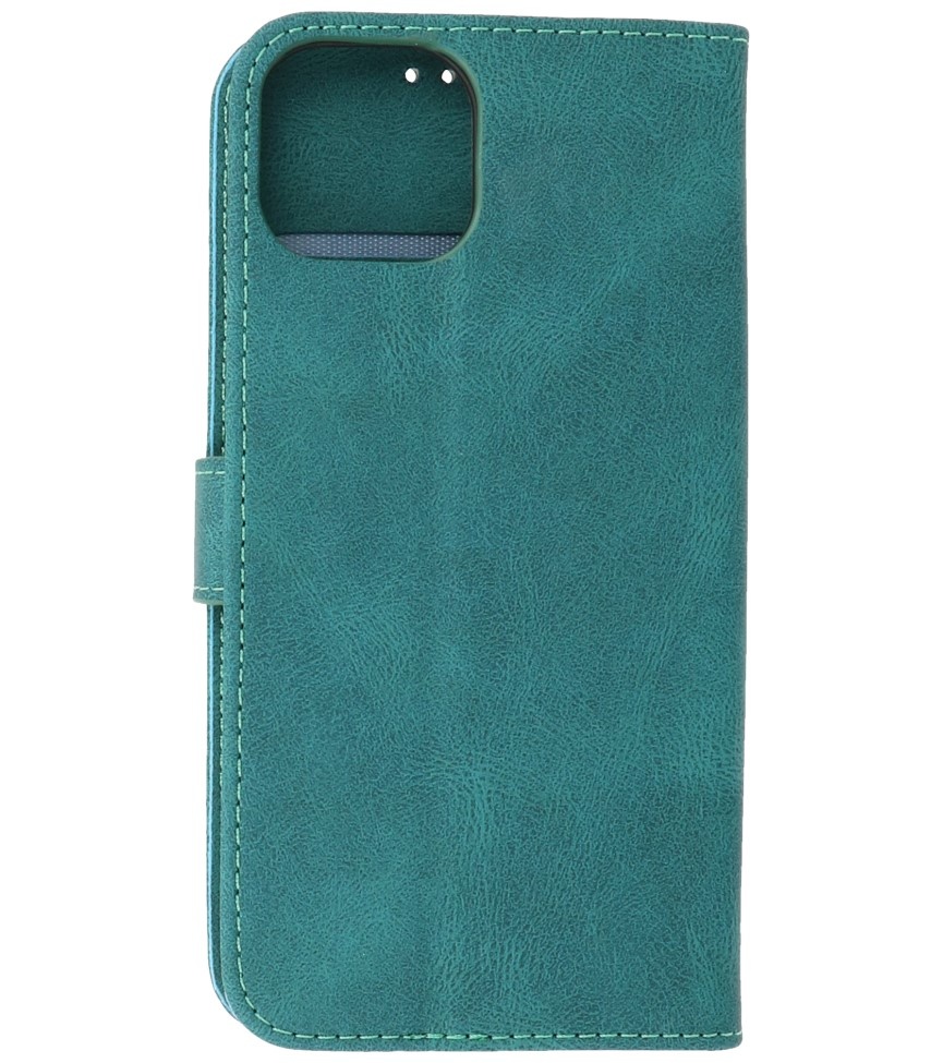 Wallet Cases Hoesje voor iPhone 13 Mini Donker Groen