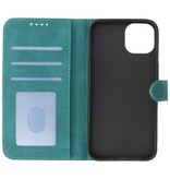 Wallet Cases Hoesje voor iPhone 13 Mini Donker Groen