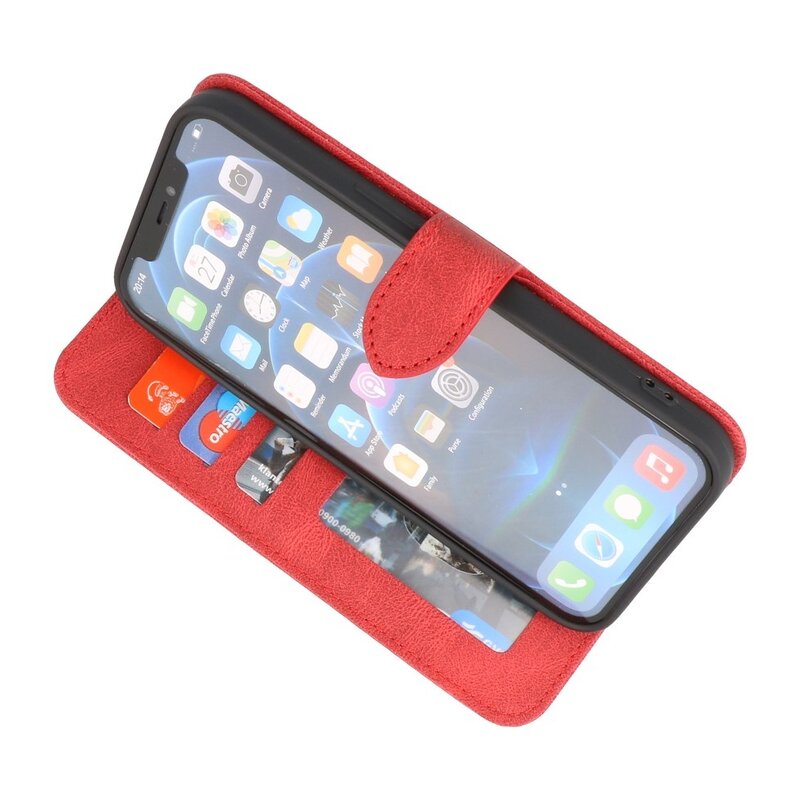 Wallet Cases Hülle für iPhone 13 Pro Rot