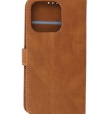 Wallet Cases Hoesje voor iPhone 13 Pro Bruin