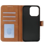 Wallet Cases Hoesje voor iPhone 13 Pro Bruin