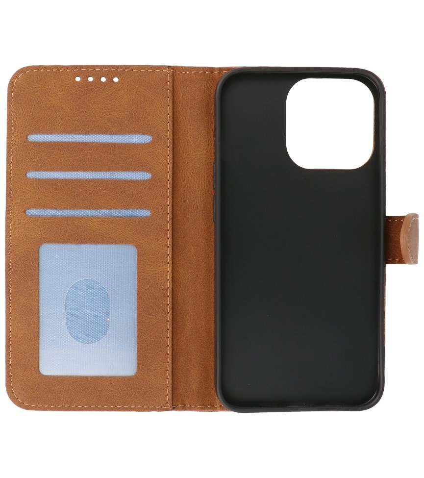 Wallet Cases Hülle für iPhone 13 Pro Braun