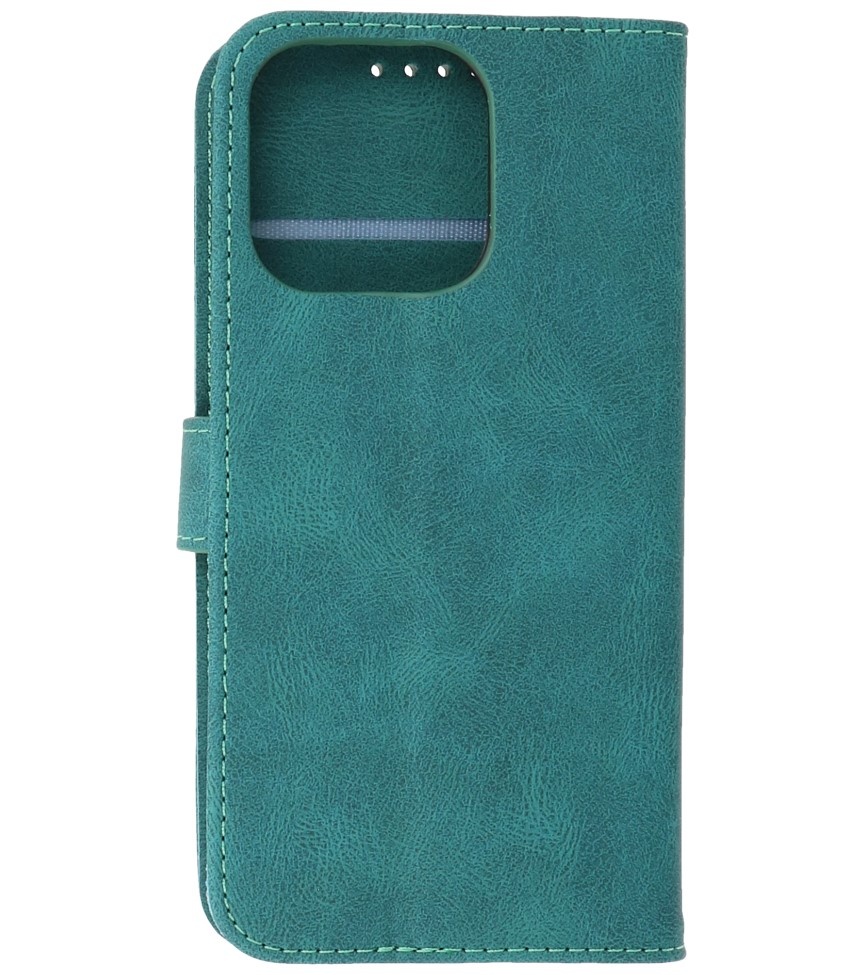 Wallet Cases Hoesje voor iPhone 13 Pro Donker Groen