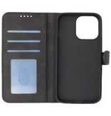 Wallet Cases Hülle für iPhone 13 Pro Max Schwarz