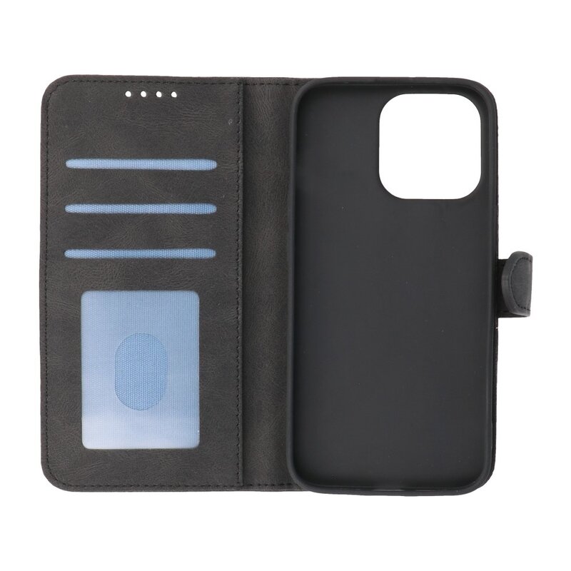 Wallet Cases Hülle für iPhone 13 Pro Max Schwarz