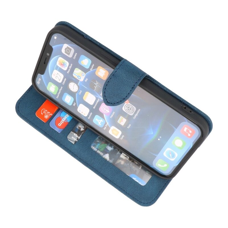 Custodia a portafoglio Custodia per iPhone 13 Pro Max Blu