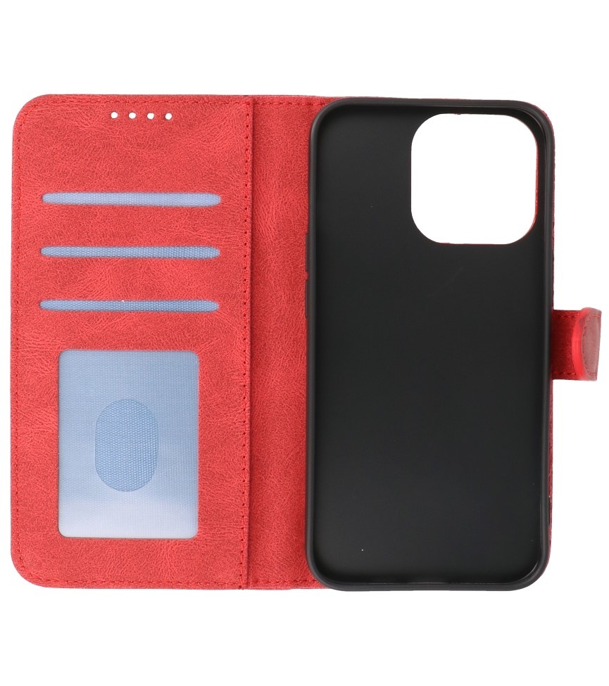 Custodia a portafoglio Custodia per iPhone 13 Pro Max rossa