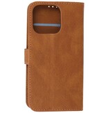 Etui portefeuille Etui pour iPhone 13 Pro Max Marron