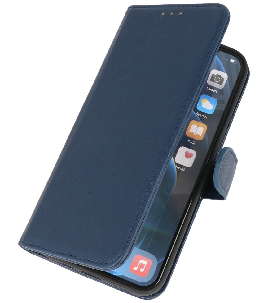 Bookstyle Wallet Cases Hoes voor iPhone 12 Pro Navy