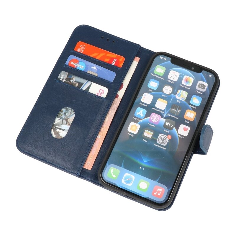 Bookstyle Wallet Cases Hülle für iPhone 12 Pro Max Navy