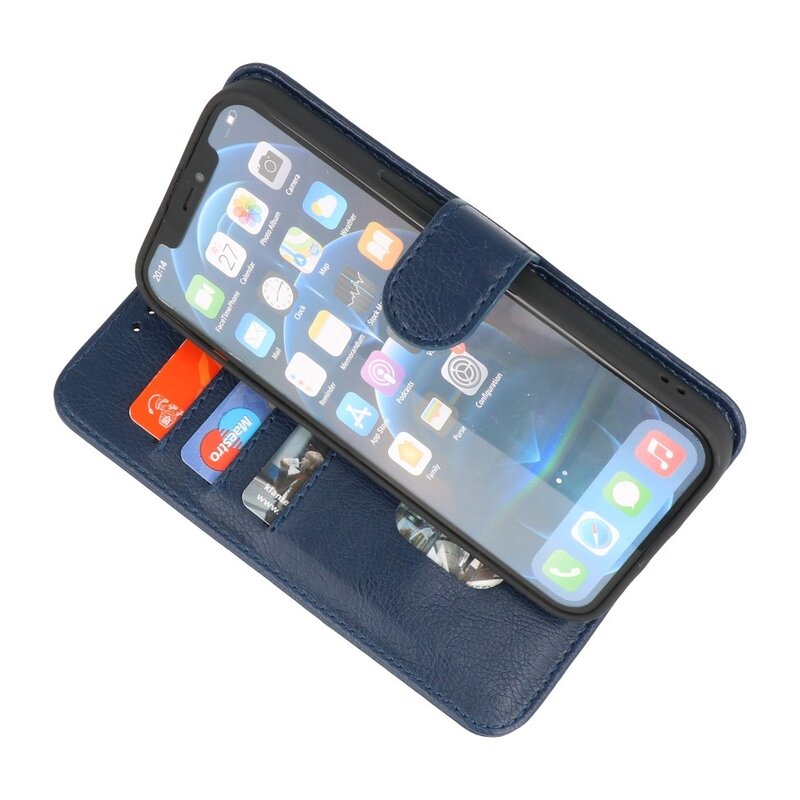 Bookstyle Wallet Cases Hülle für iPhone 12 Pro Max Navy