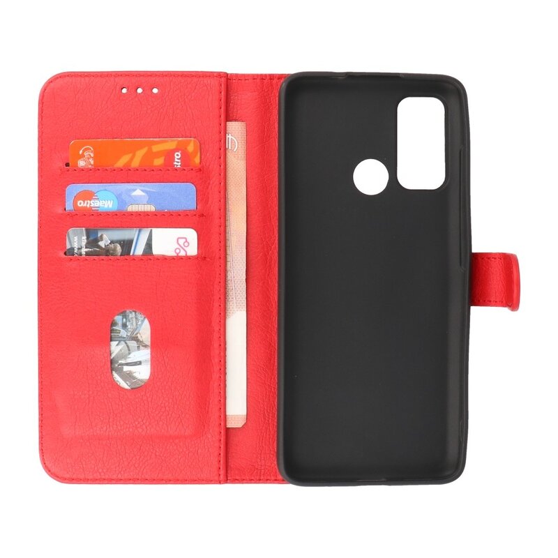 Bookstyle Wallet Cases Etui Motorola Moto G60 Rouge