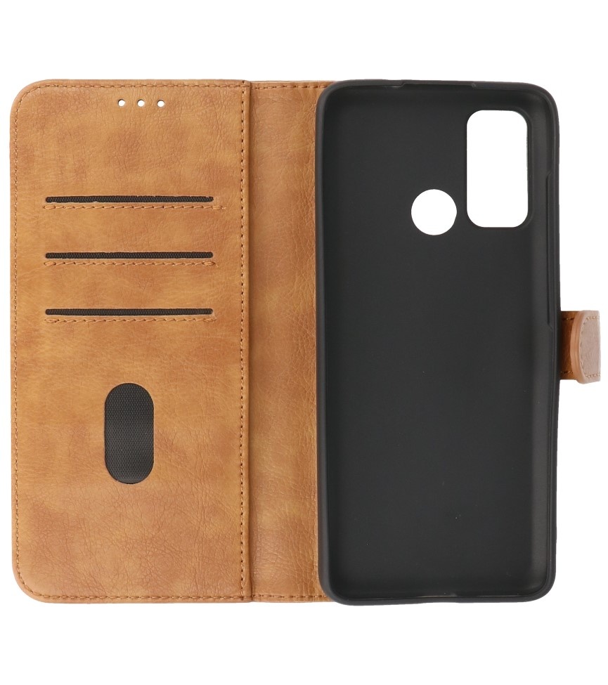 Bookstyle Custodie Portafoglio Custodia Motorola Moto G60 Marrone