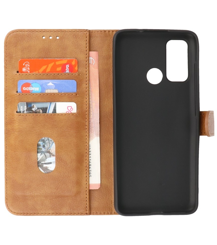 Bogstil Pung Etuier Etui Motorola Moto G60 Brun