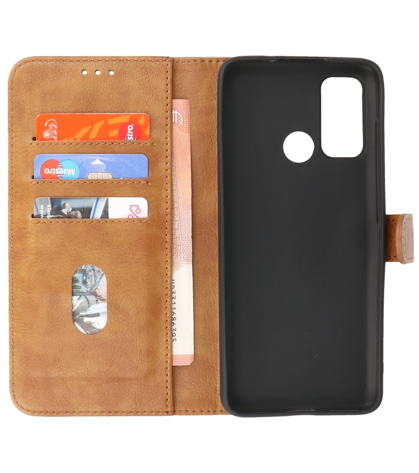 Bookstyle Wallet Cases Hülle Motorola Moto G60 Braun