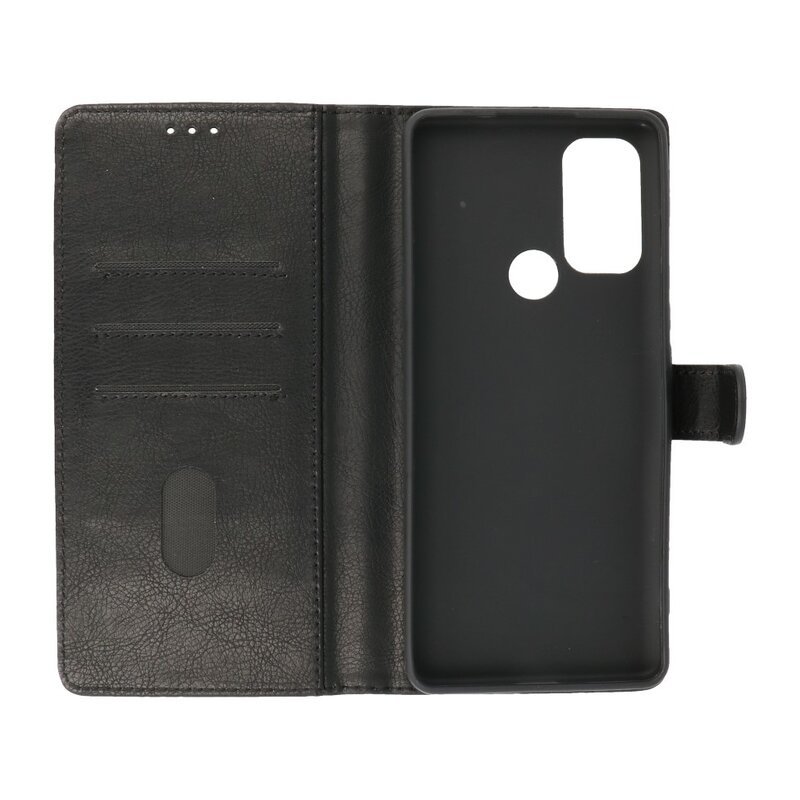 Bookstyle Wallet Cases Hülle Motorola Moto G60s Schwarz