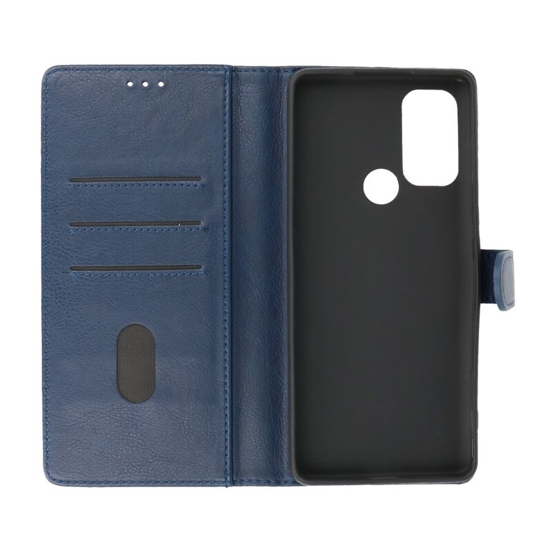 Bookstyle Wallet Cases Hoesje Motorola Moto G60s Navy