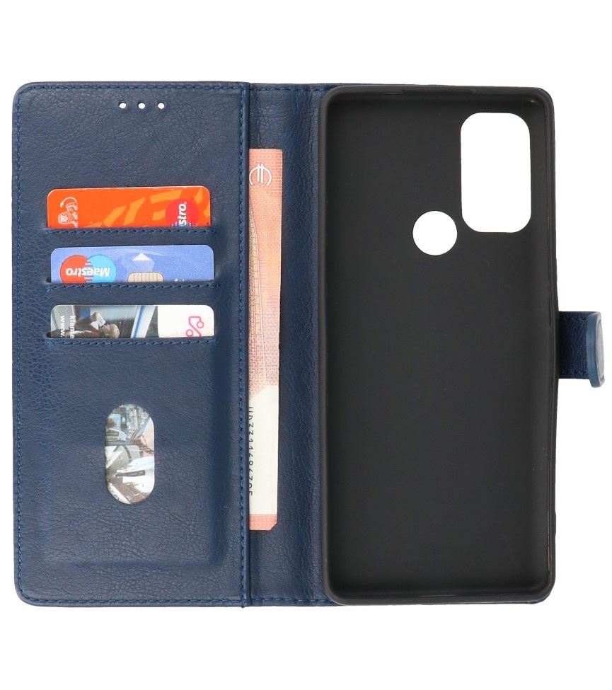 Bookstyle Portemonnaie Hüllen Hülle Motorola Moto G60s Navy