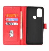 Bookstyle Wallet Cases Hoesje Motorola Moto G60s Rood