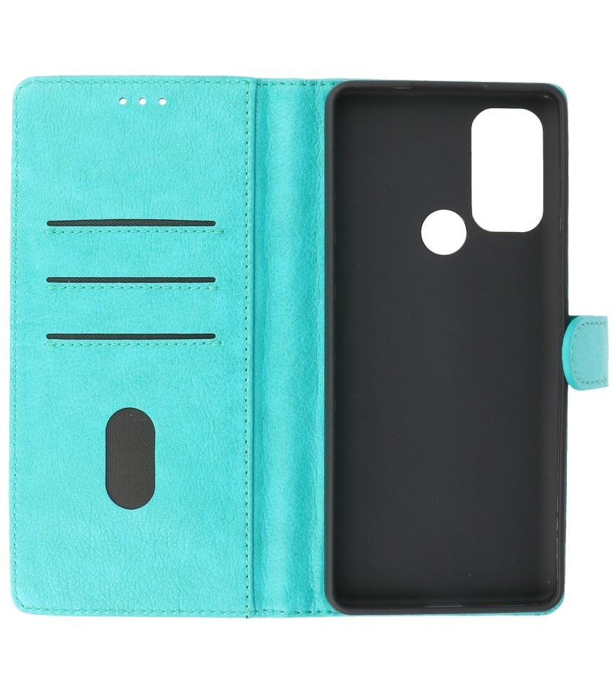 Bookstyle Wallet Cases Hülle Motorola Moto G60s Grün