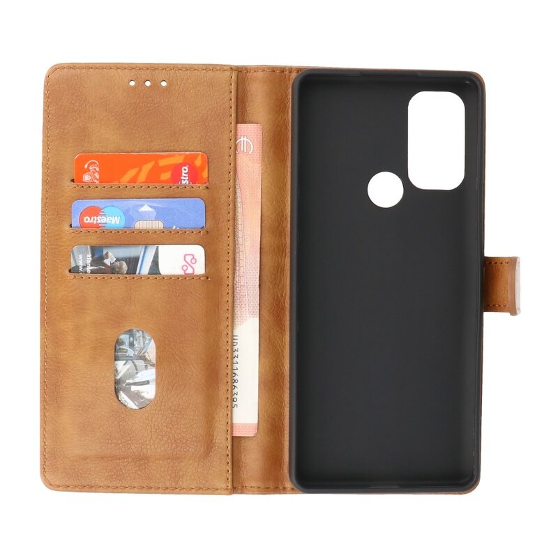 Custodie a portafoglio Bookstyle Custodia Motorola Moto G60s Marrone