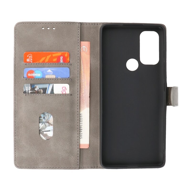 Custodie a portafoglio Bookstyle Custodia Motorola Moto G60s Grigia