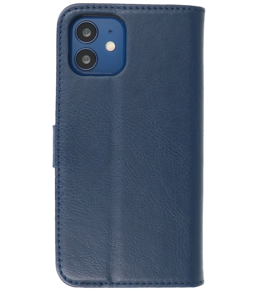 Bookstyle Wallet Cases Cover pour iPhone 12 mini Marine