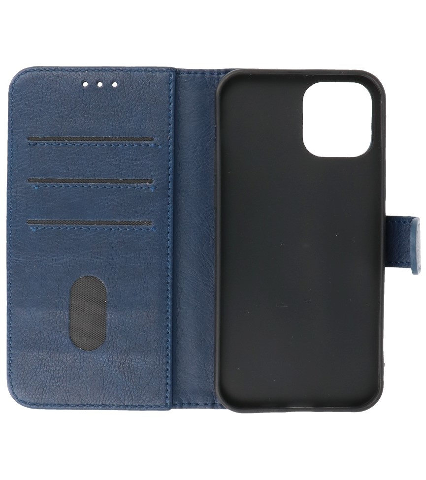 Bookstyle Wallet Cases Hoes voor iPhone 12 mini Navy