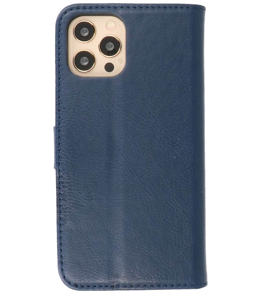 Bookstyle Wallet Cases Hoes voor iPhone 12 Pro Max Navy
