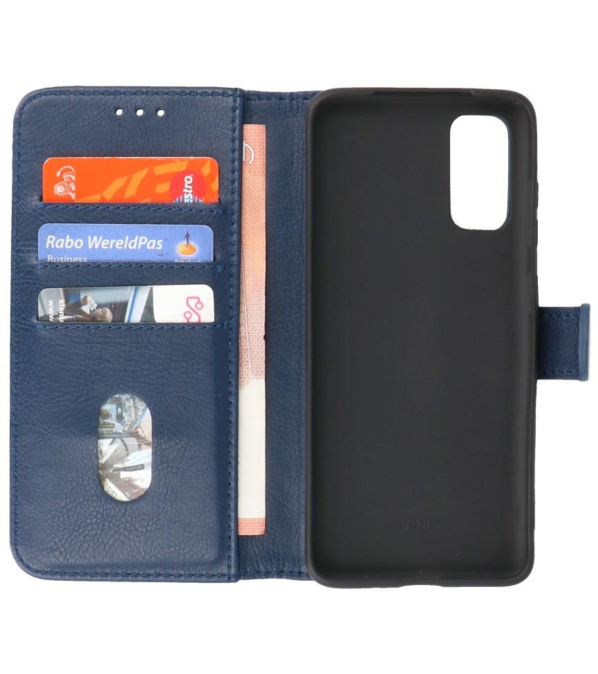 Bookstyle Wallet Cases Hoesje voor Samsung S20 Navy